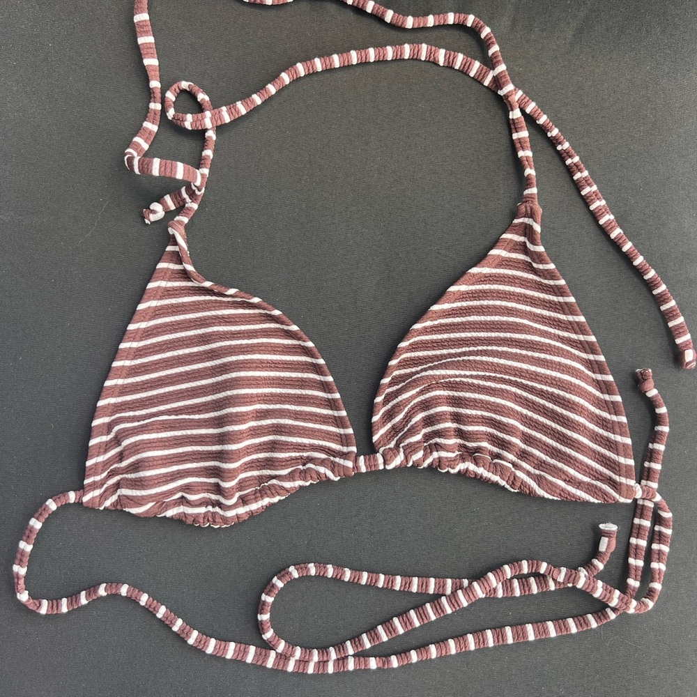 House of Harlow 1960 Brown Striped Bikini
